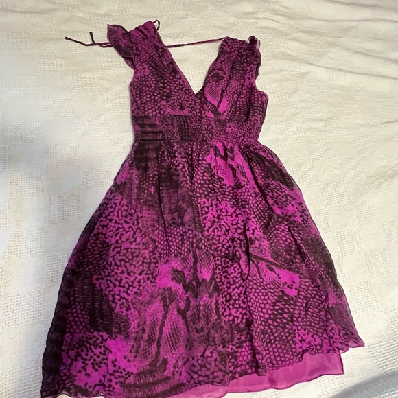 Silk AX Armani exchange  On knee dress Size 0 - Picture 5 of 14